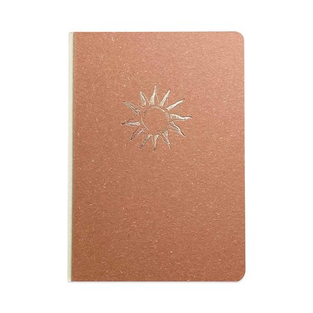 DENIK Embossed Canvas Layflat Hardbound Journal, Gold Rise and Shine Artwork, Dotted Rule, 7x5, 64 Sheets CET569D